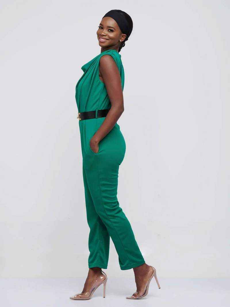 The Fashion Frenzy Inaya Jumpsuit - Green