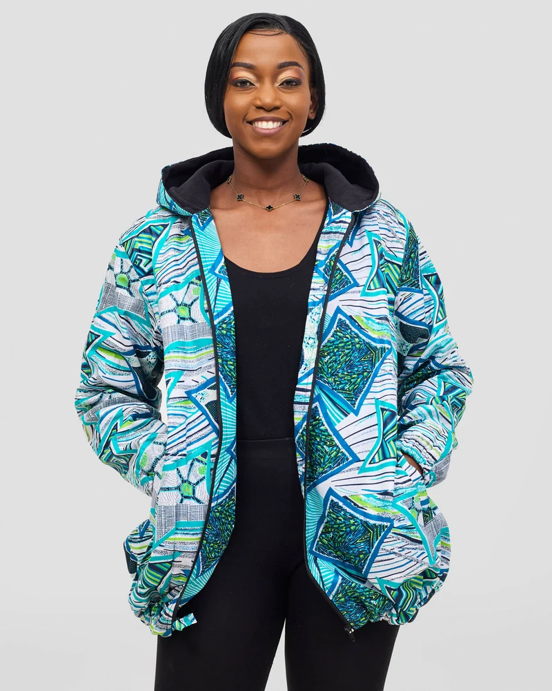 Gravio Fashions Azule Hoodie Jacket - Teal