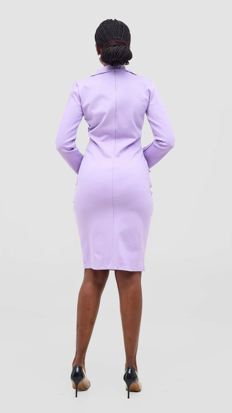 Stylish Sisters Andrea Blazer Dress - Lilac Purple