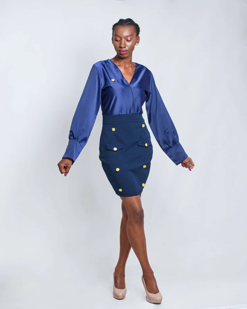Da'Joy Fashions Melody Dress - Navy Blue