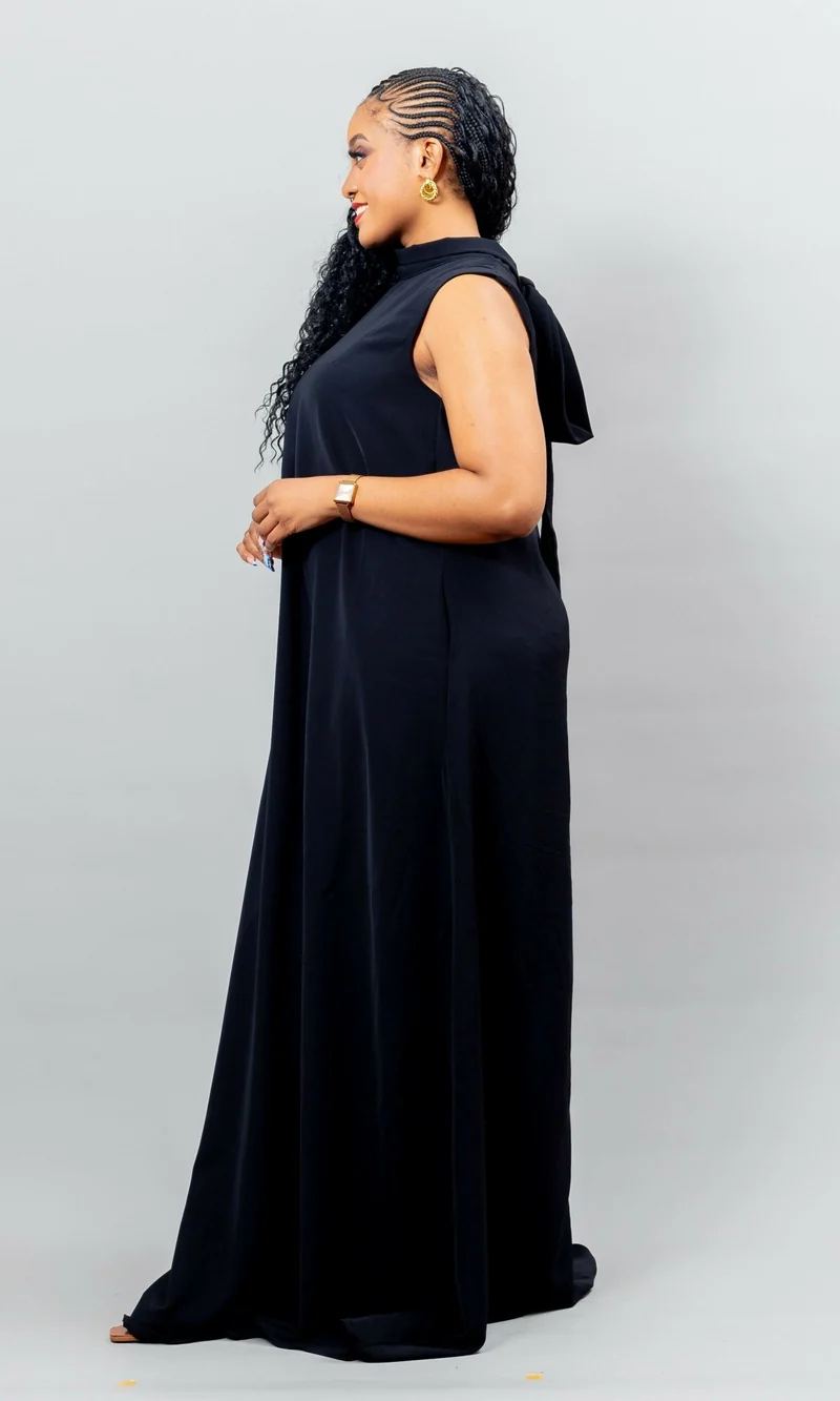 African Yuva Marya Shift Dress - Black
