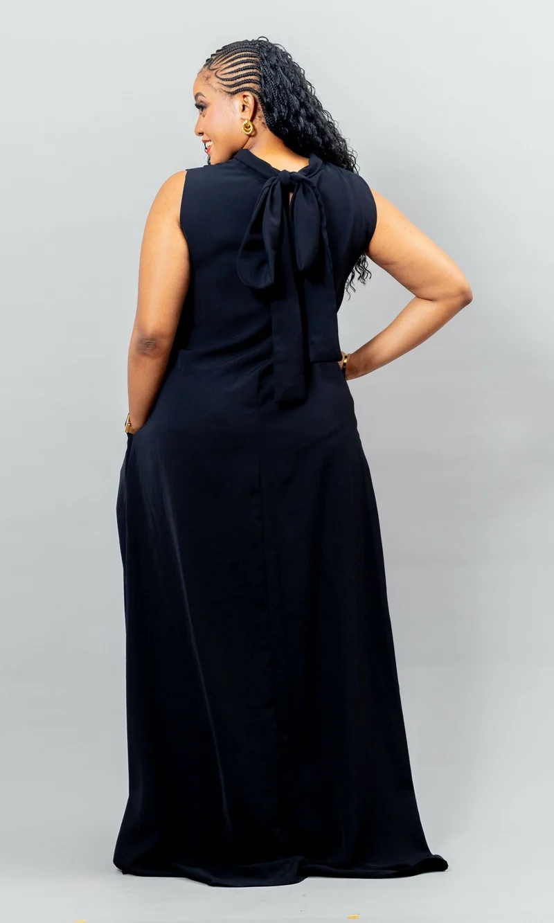 African Yuva Marya Shift Dress - Black