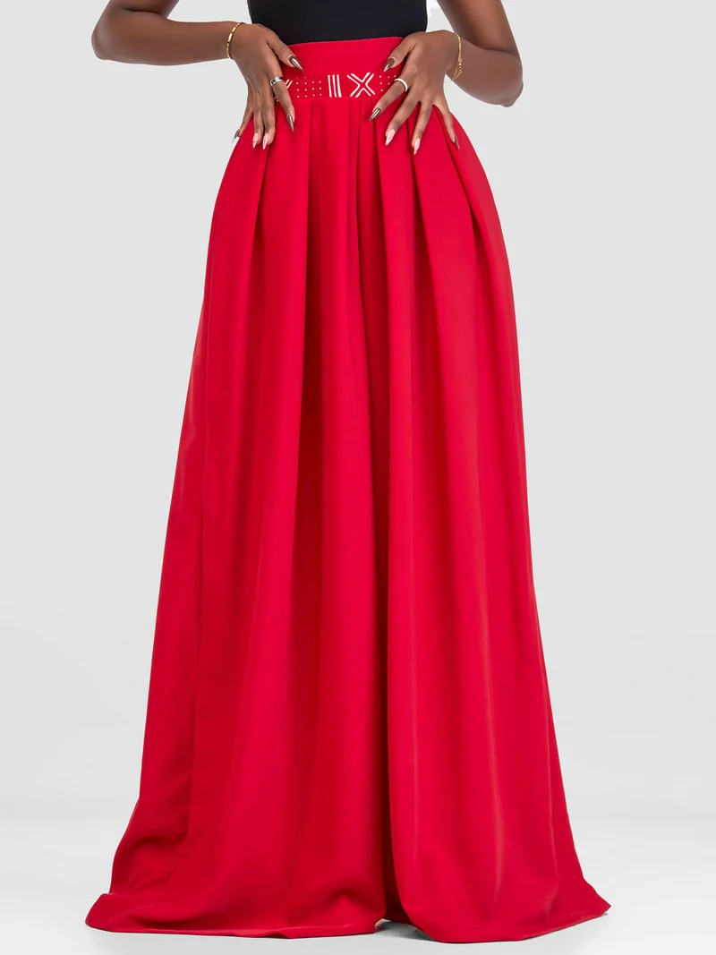 Robin Palazzo Pants - Red