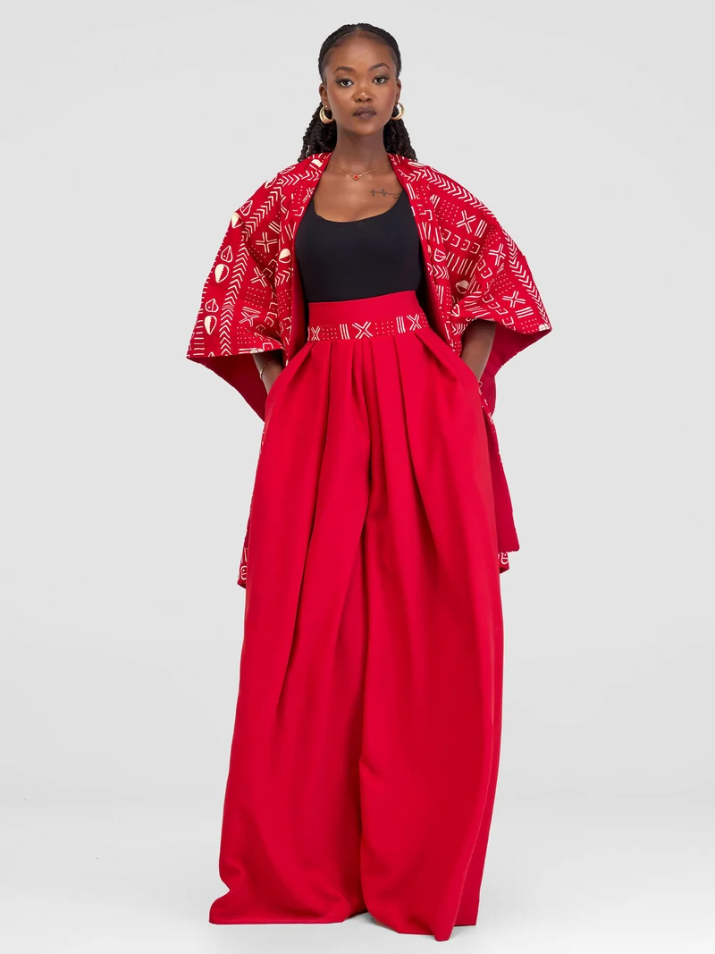 Robin Palazzo Pants - Red