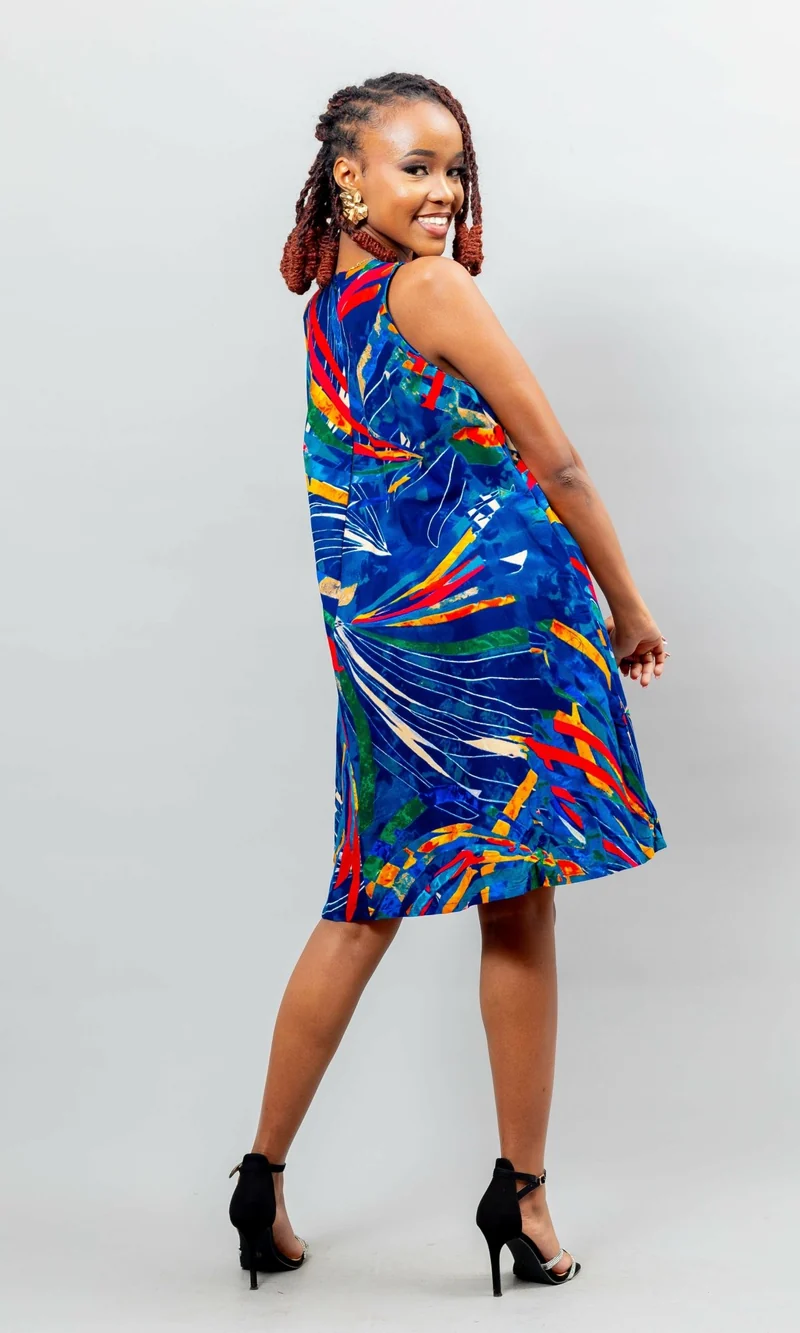 Afriwia Hazel Mini Dress - Ankara Print