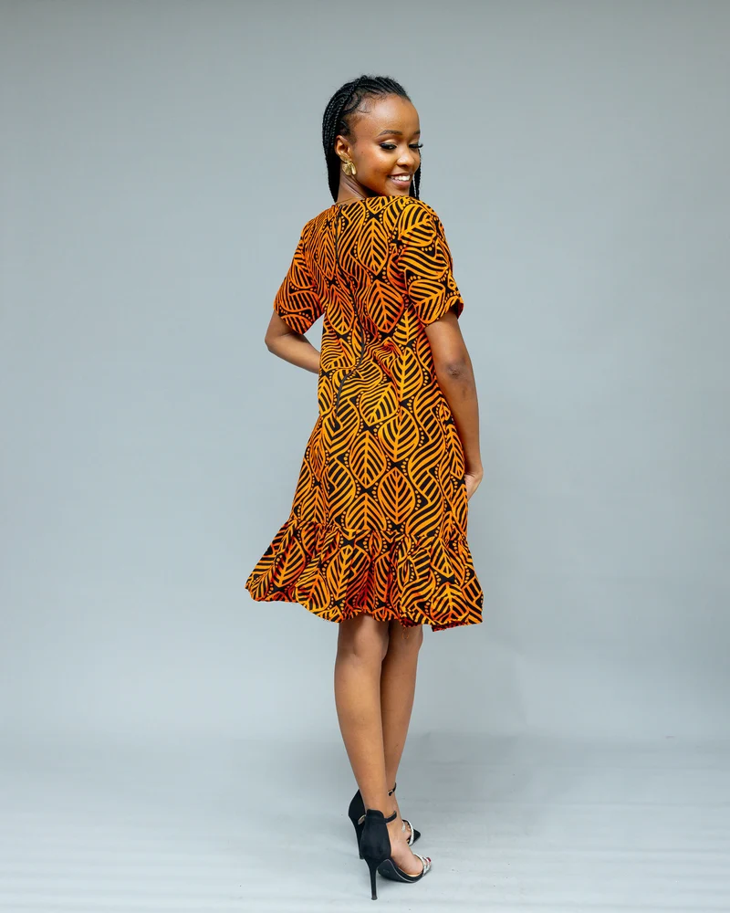 Afriwia Heri Shift Dress - Mustard