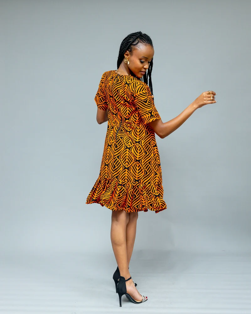 Afriwia Heri Shift Dress - Mustard
