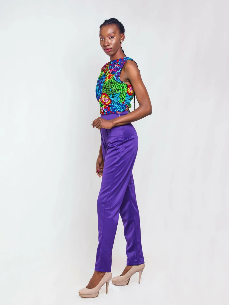 Da'Joy Fashions Thinta Pant Set - Purple