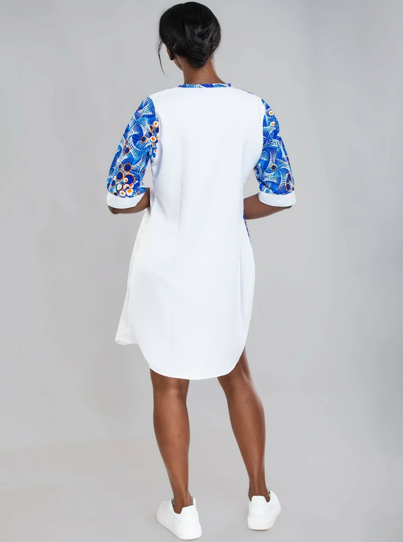 Da'joy Fashions Rochester Shirt Dress - White