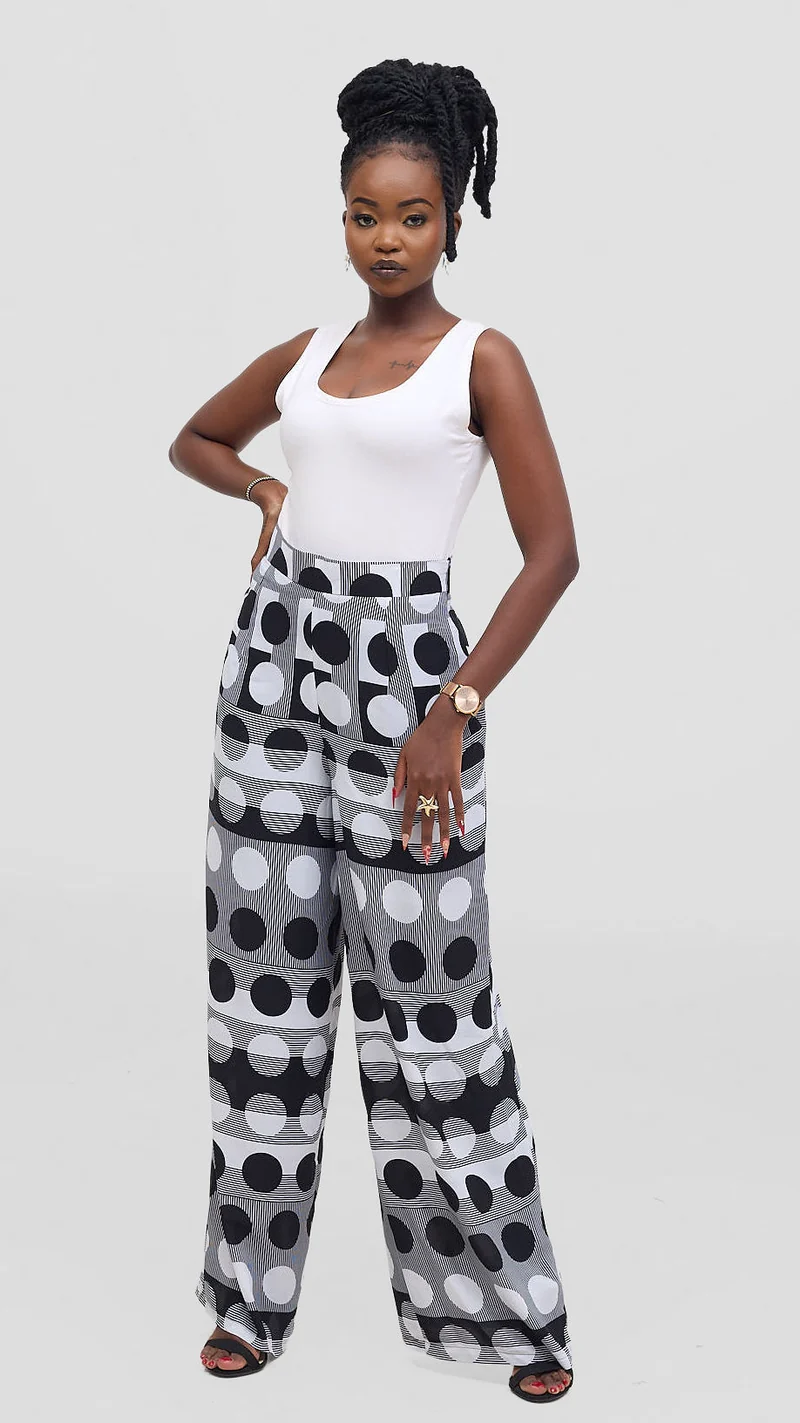 Marumara Creations Malika Palazzo - Black / White