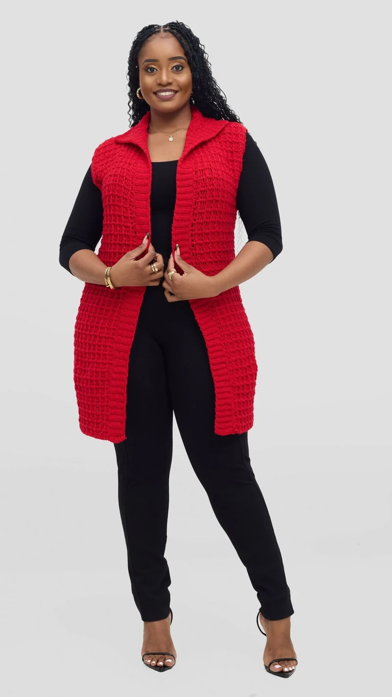 Timyt Urban Wear Sassy Stich Ruby Sweater - Red