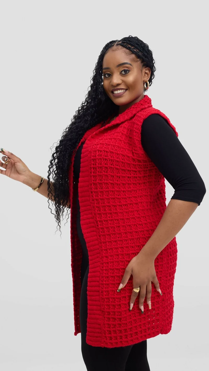Timyt Urban Wear Sassy Stich Ruby Sweater - Red