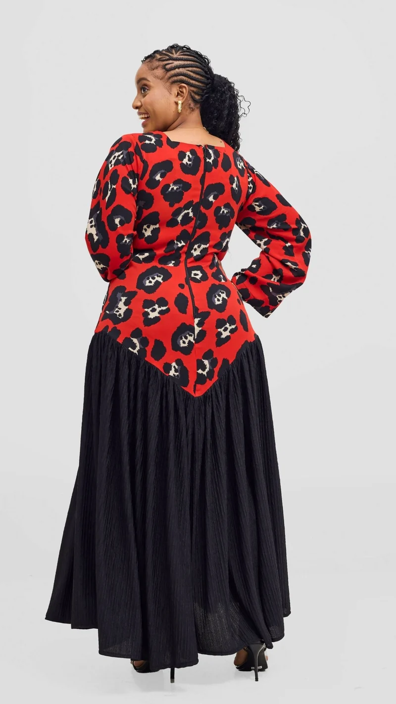 Inroses Glee Dress - Black / Red
