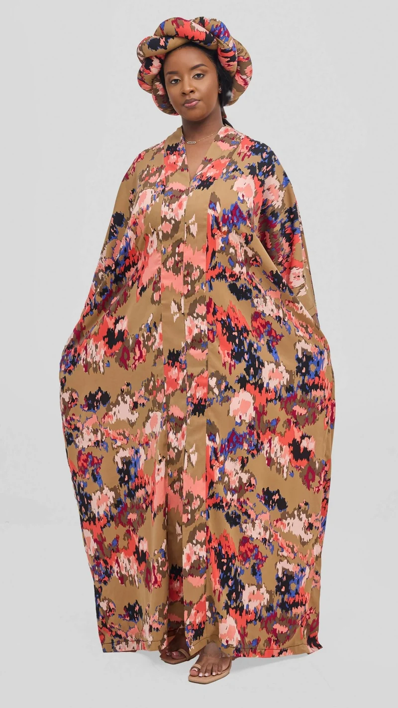 Hats And More Boho Charm Dress & Matching Headwrap - Floral