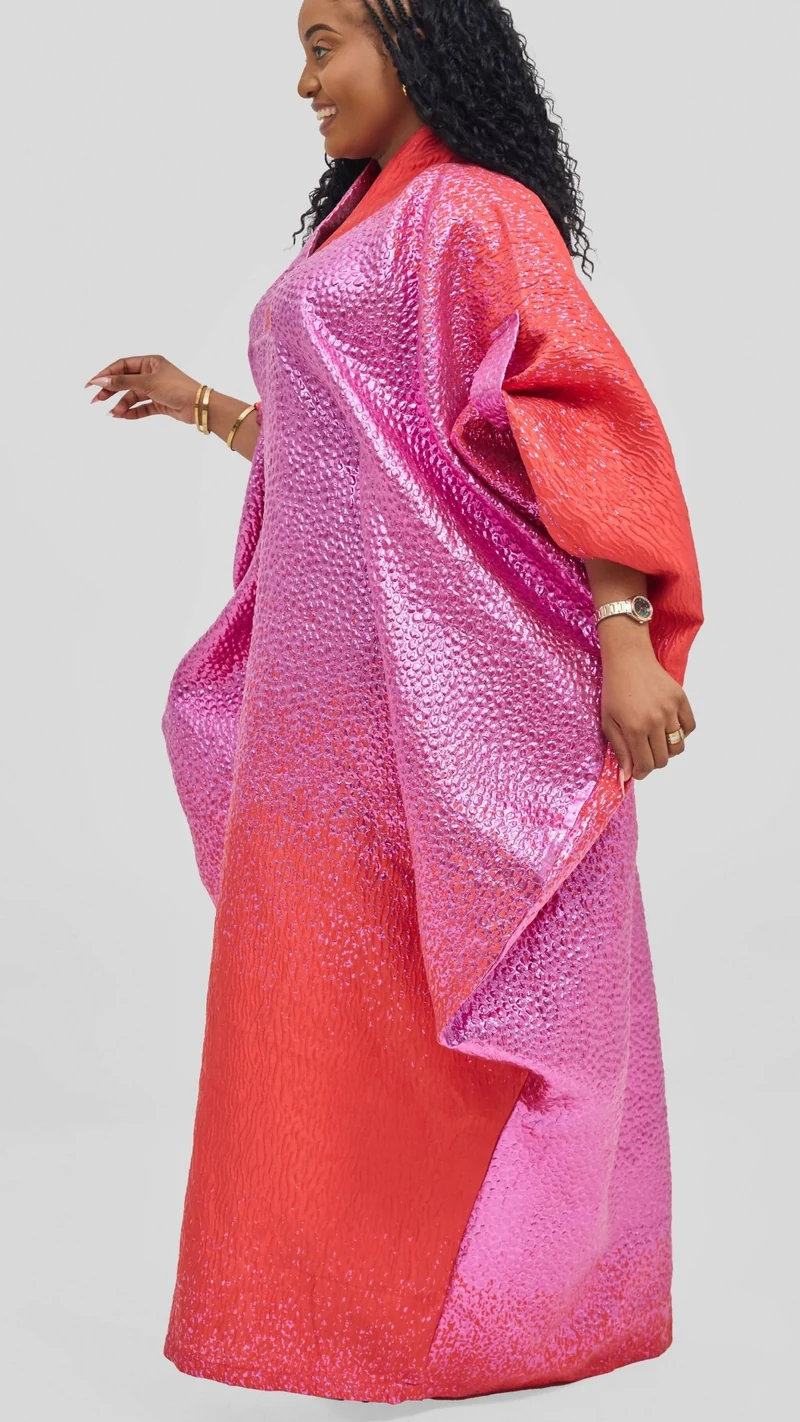 Hats and More Radiant Elegance Kaftan Dress - Pink