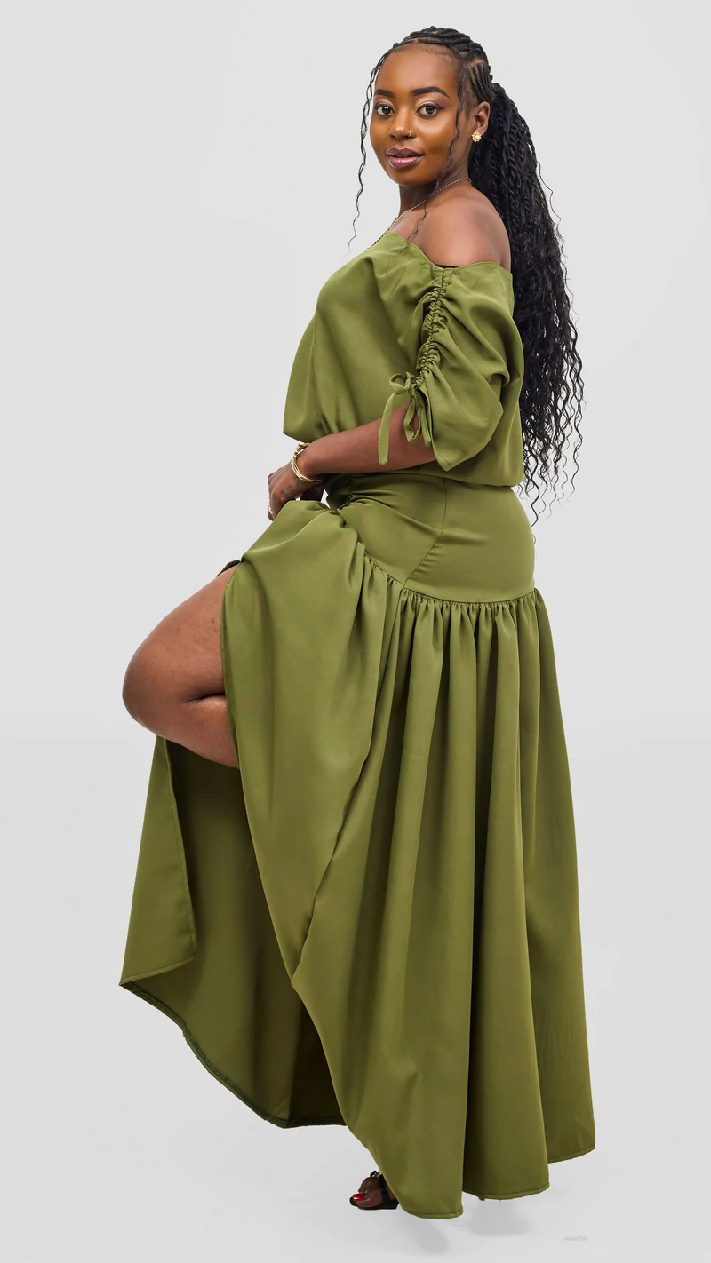 Silk House Collection Malaika Set - Olive Green