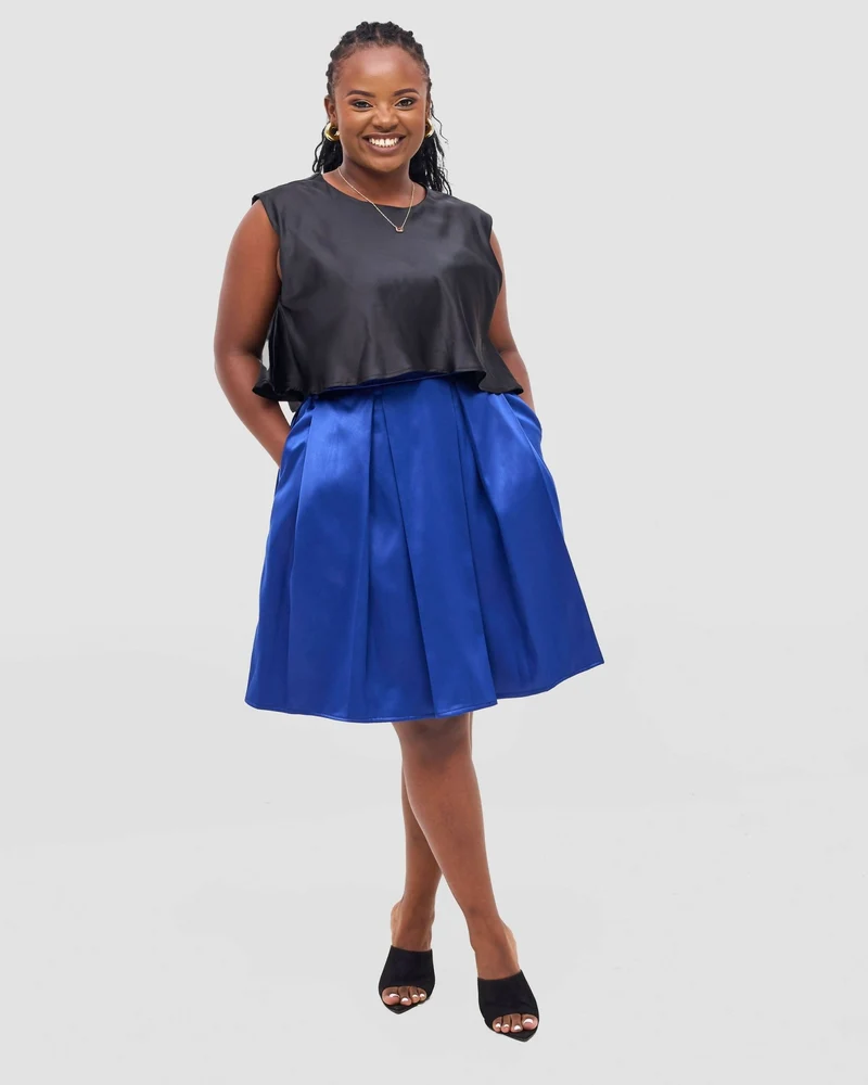 Silk House Collection Suzanne Skirt - Blue