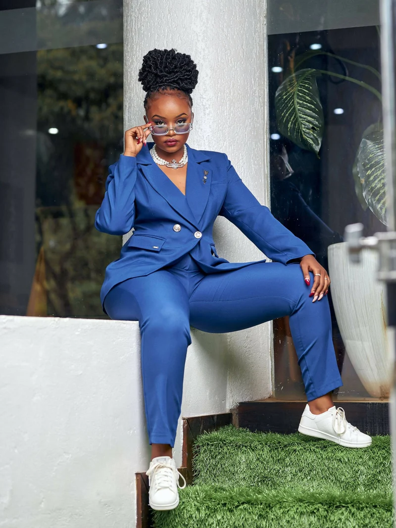 The Fashion Frenzy Pant Suit - Blue
