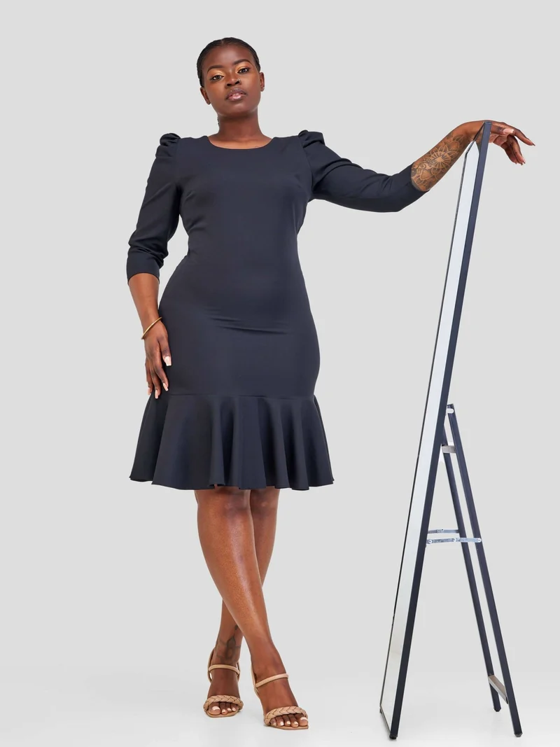 The Fashion Frenzy Fishtail Dress - Black