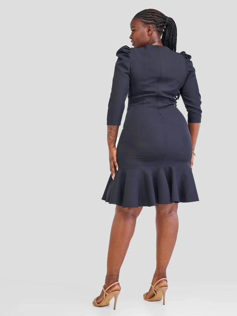The Fashion Frenzy Fishtail Dress - Black