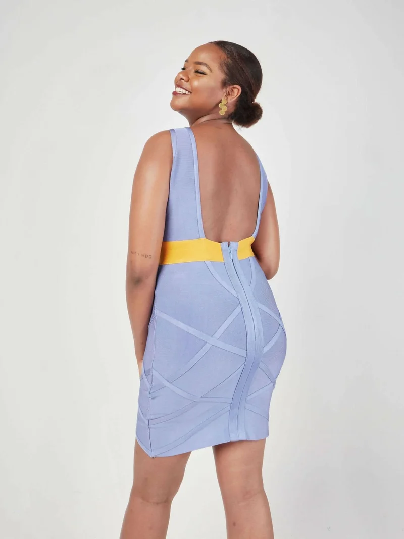 Andrea Bandage Dress - Purple