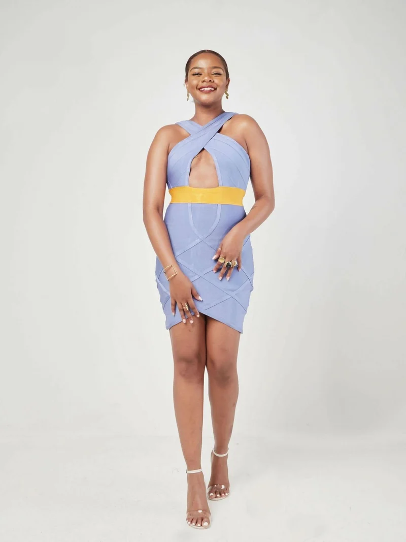 Andrea Bandage Dress - Purple