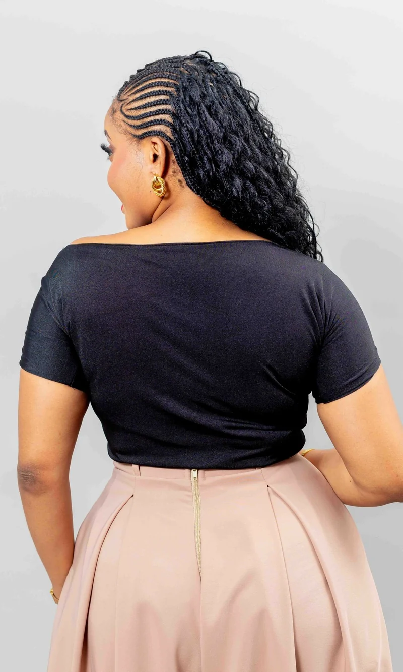 African Yuva Nori Blouse - Black