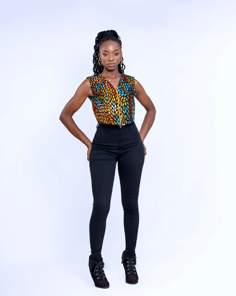 Da'Joy Fashions Aquila Top - Red / Blue