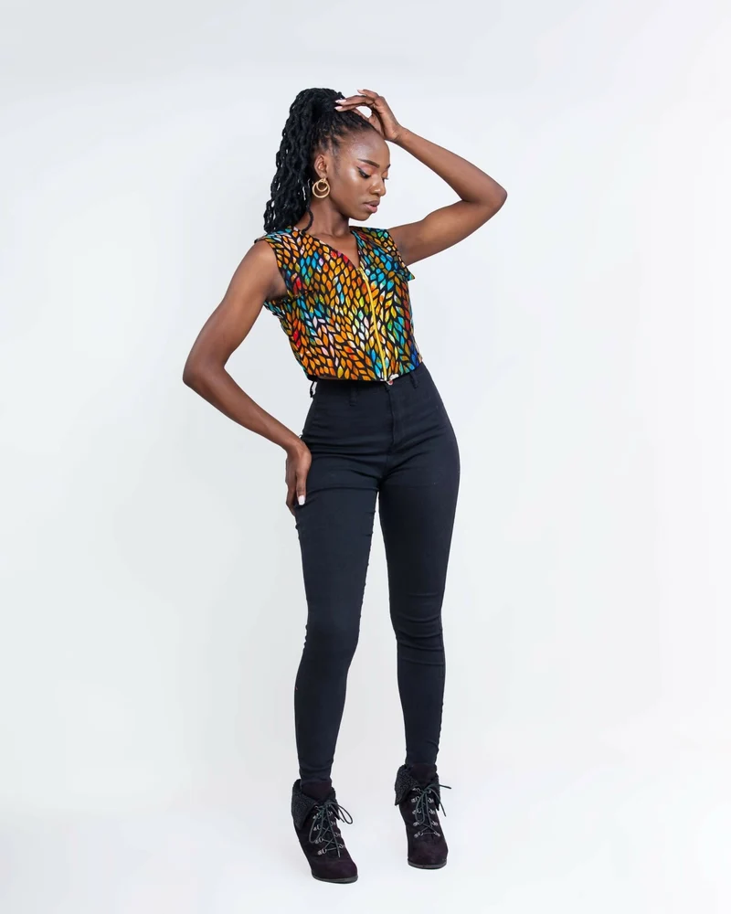 Da'Joy Fashions Aquila Top - Red / Blue
