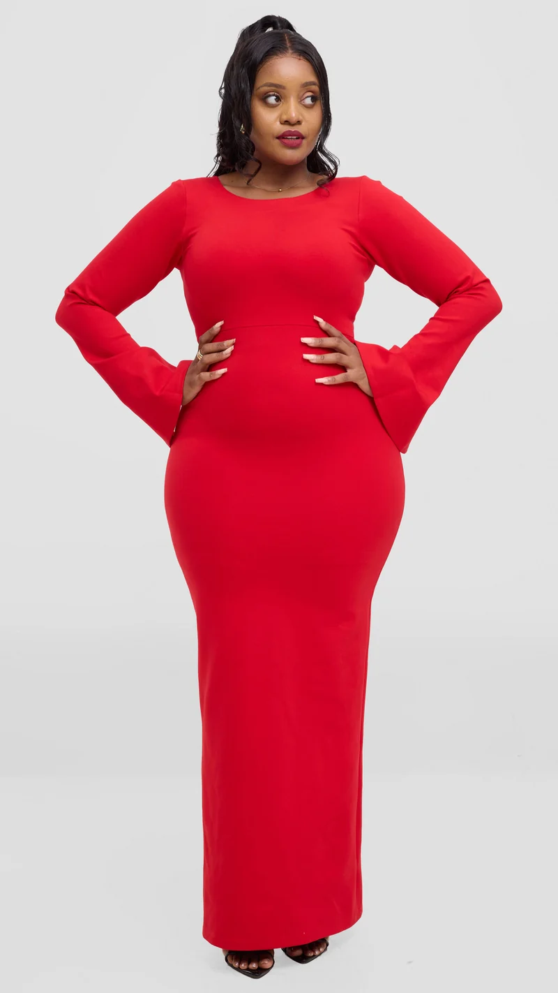 Merli Africa Luxe Scarlet Dress - Red