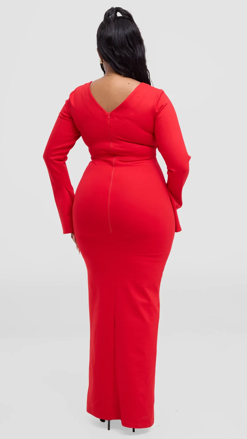 Merli Africa Luxe Scarlet Dress - Red