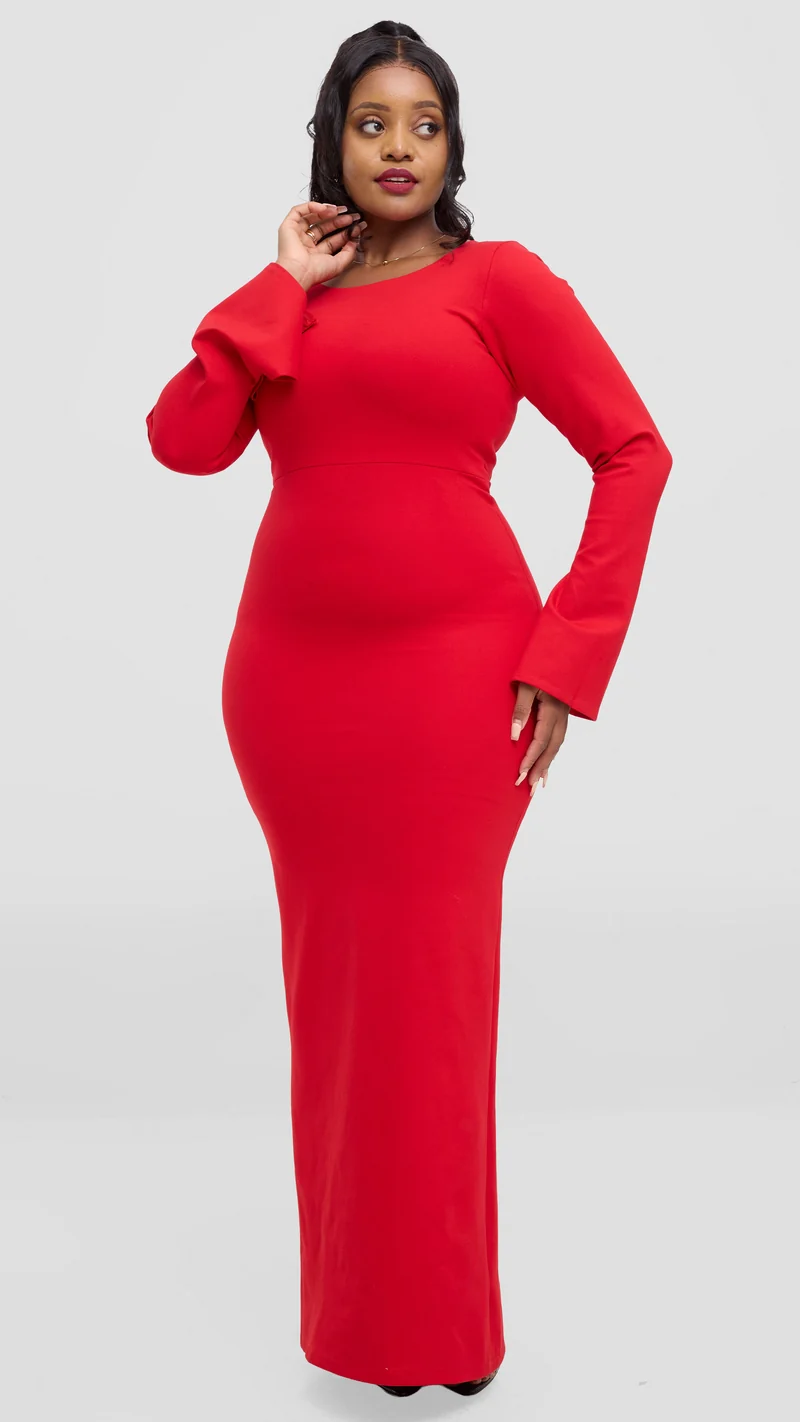Merli Africa Luxe Scarlet Dress - Red