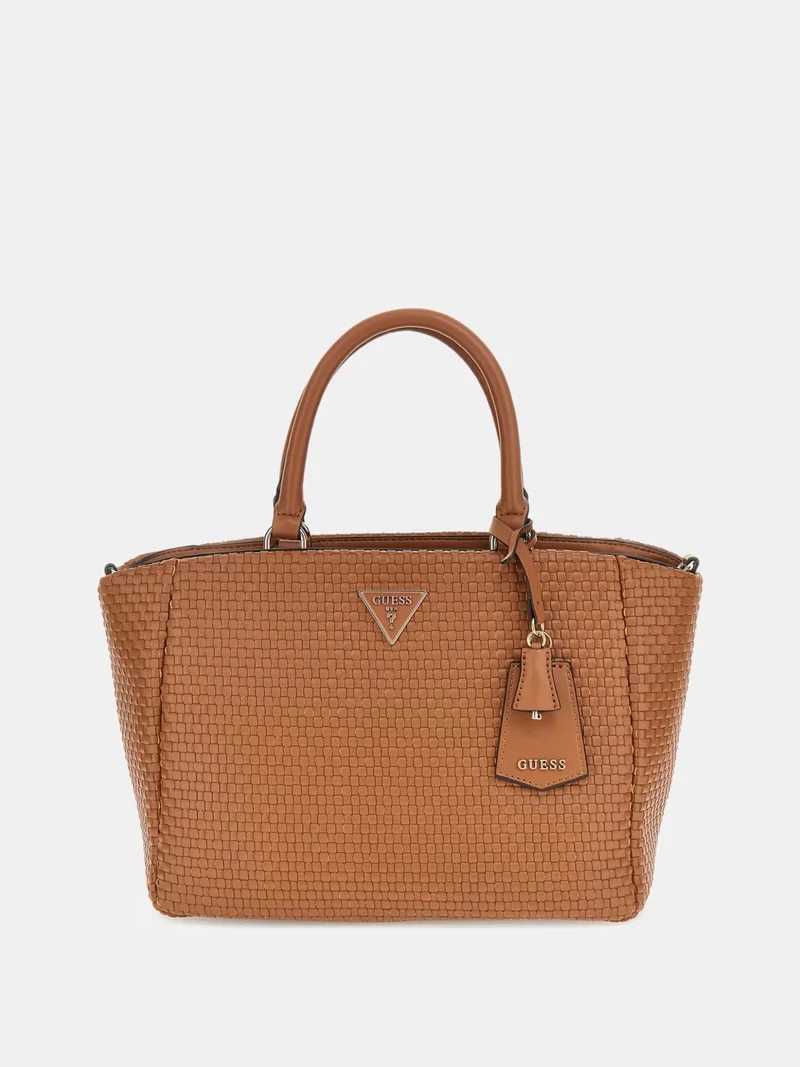 GUESS Handtasche Damen Etel Girlfriend Satchel Cognac HWWW9219060‑COG