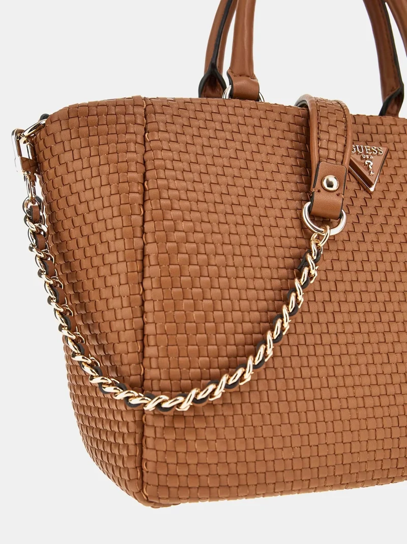 GUESS Handtasche Damen Etel Girlfriend Satchel Cognac HWWW9219060‑COG