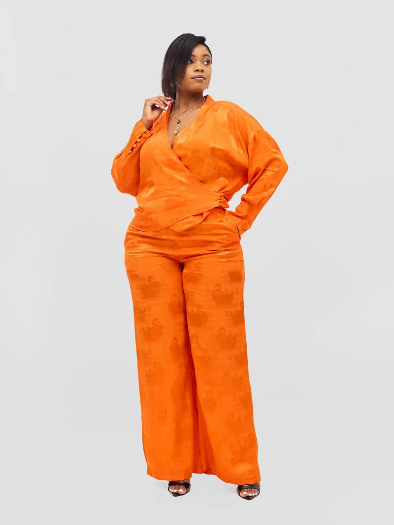 Elegance Fashion Pant Set - Orange