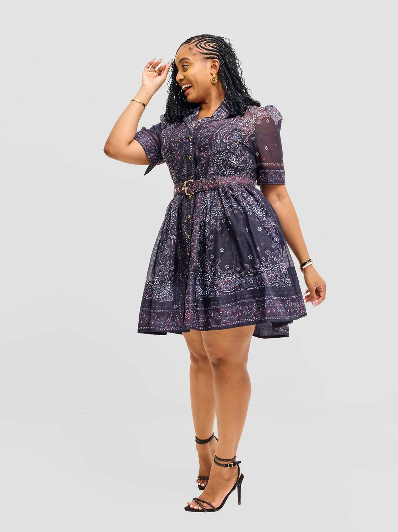 Elegance Fashion Floral Skater Dress - Purple Floral