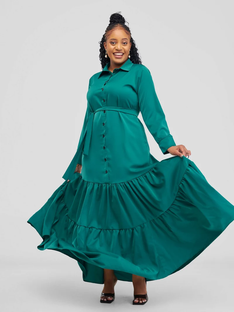 Phyls Collections Emily Maxi Dress - Teal