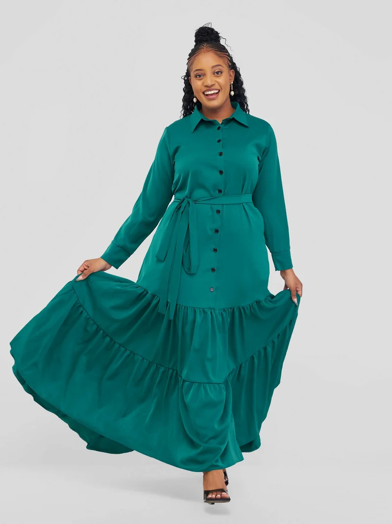 Phyls Collections Emily Maxi Dress - Teal