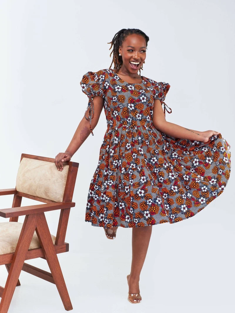Izulu Yebo Dress - White Print