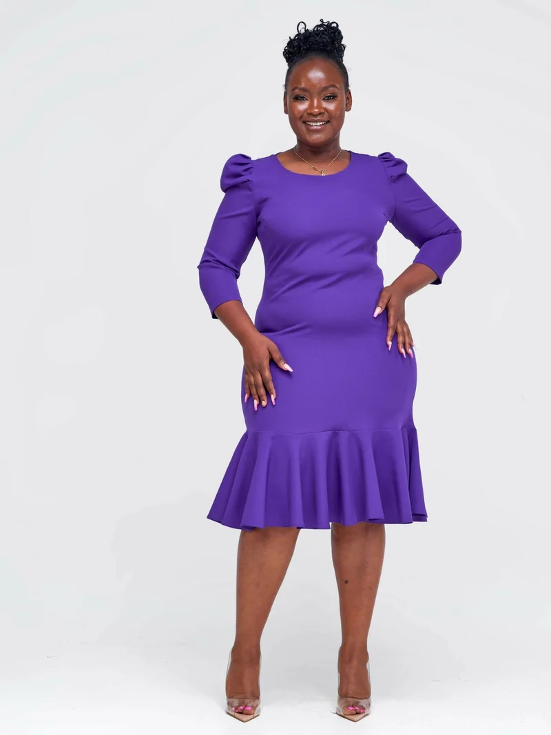 The Fashion Frenzy Fishtail Dress - Purple