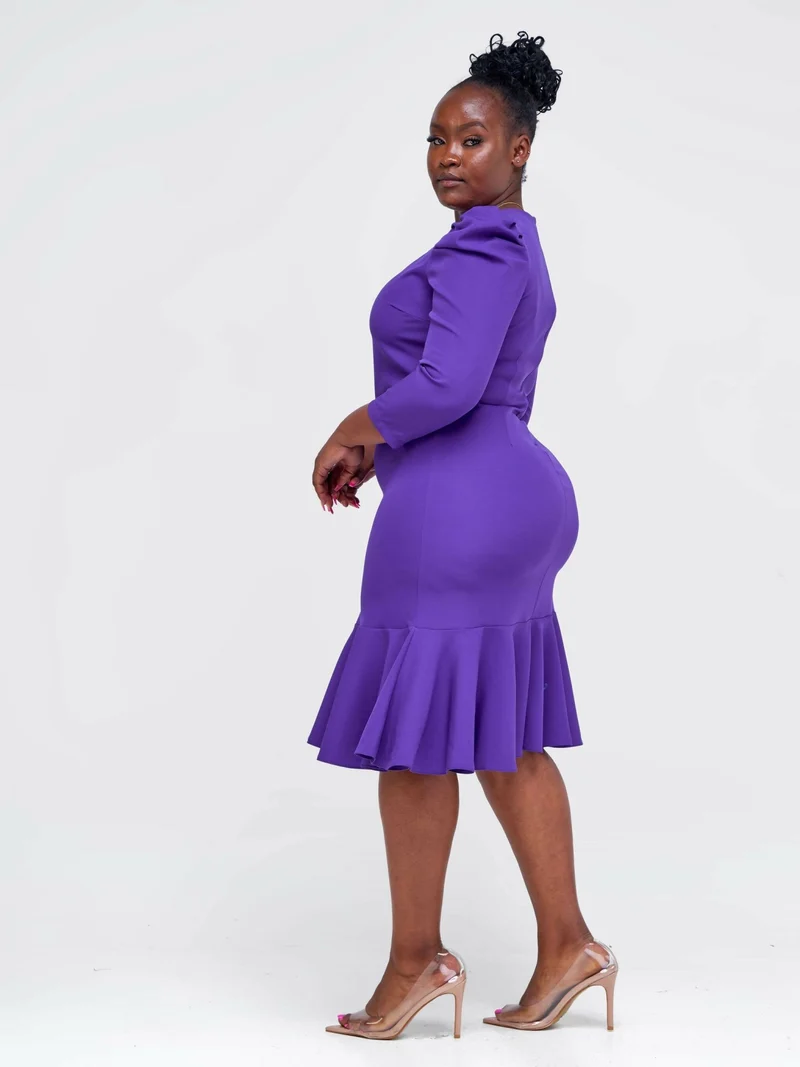 The Fashion Frenzy Fishtail Dress - Purple
