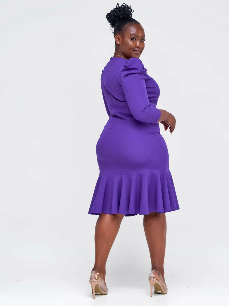 The Fashion Frenzy Fishtail Dress - Purple