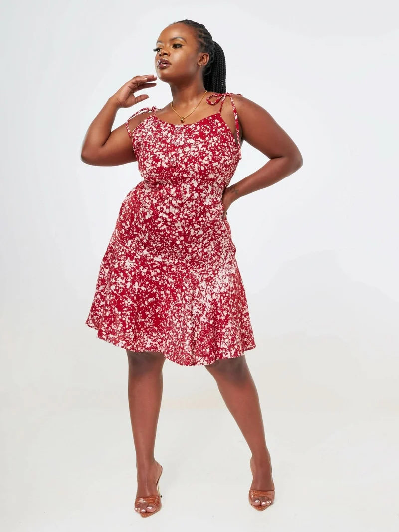 The Fashion Frenzy Sleeveless Shift Dress - Maroon