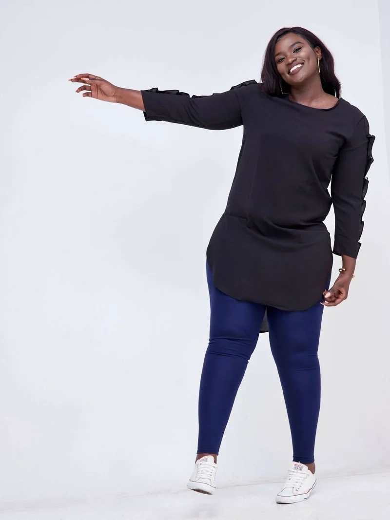 Pearl High-low Free Dress - Black