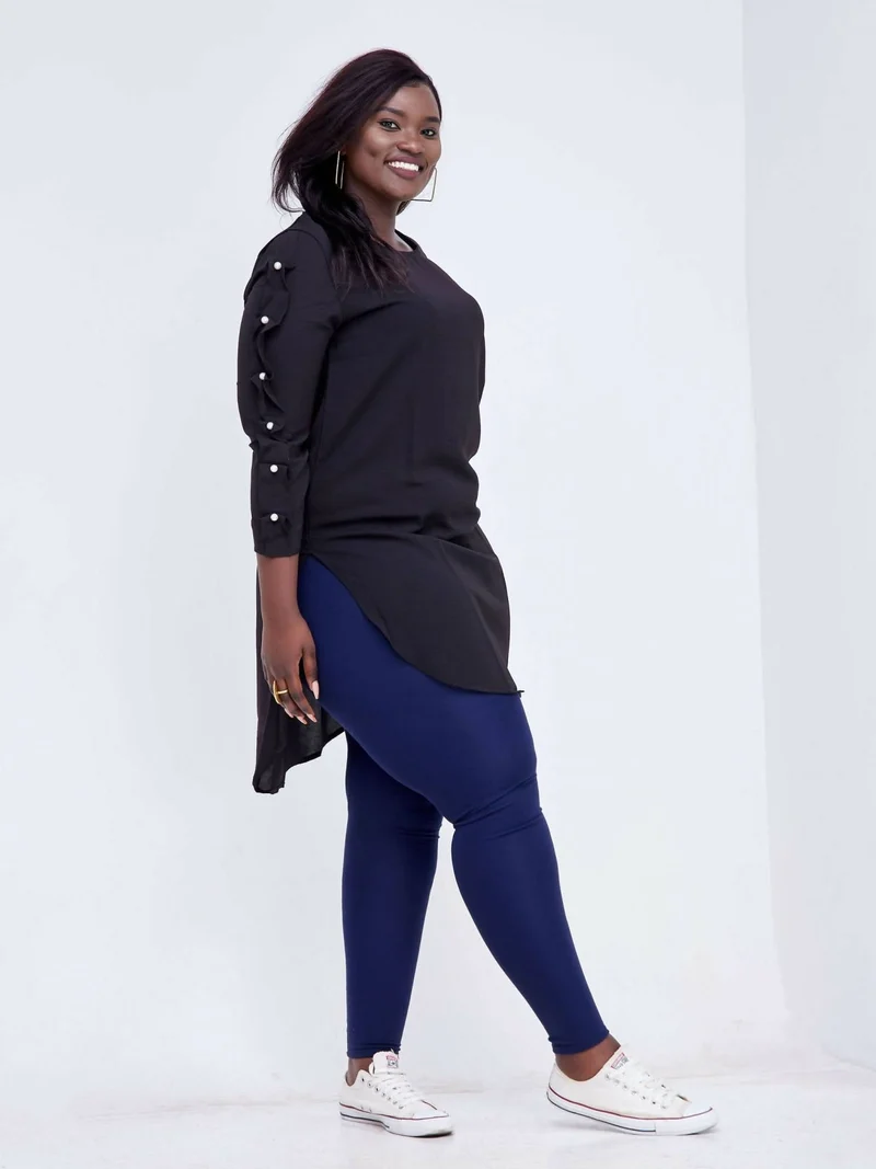 Pearl High-low Free Dress - Black