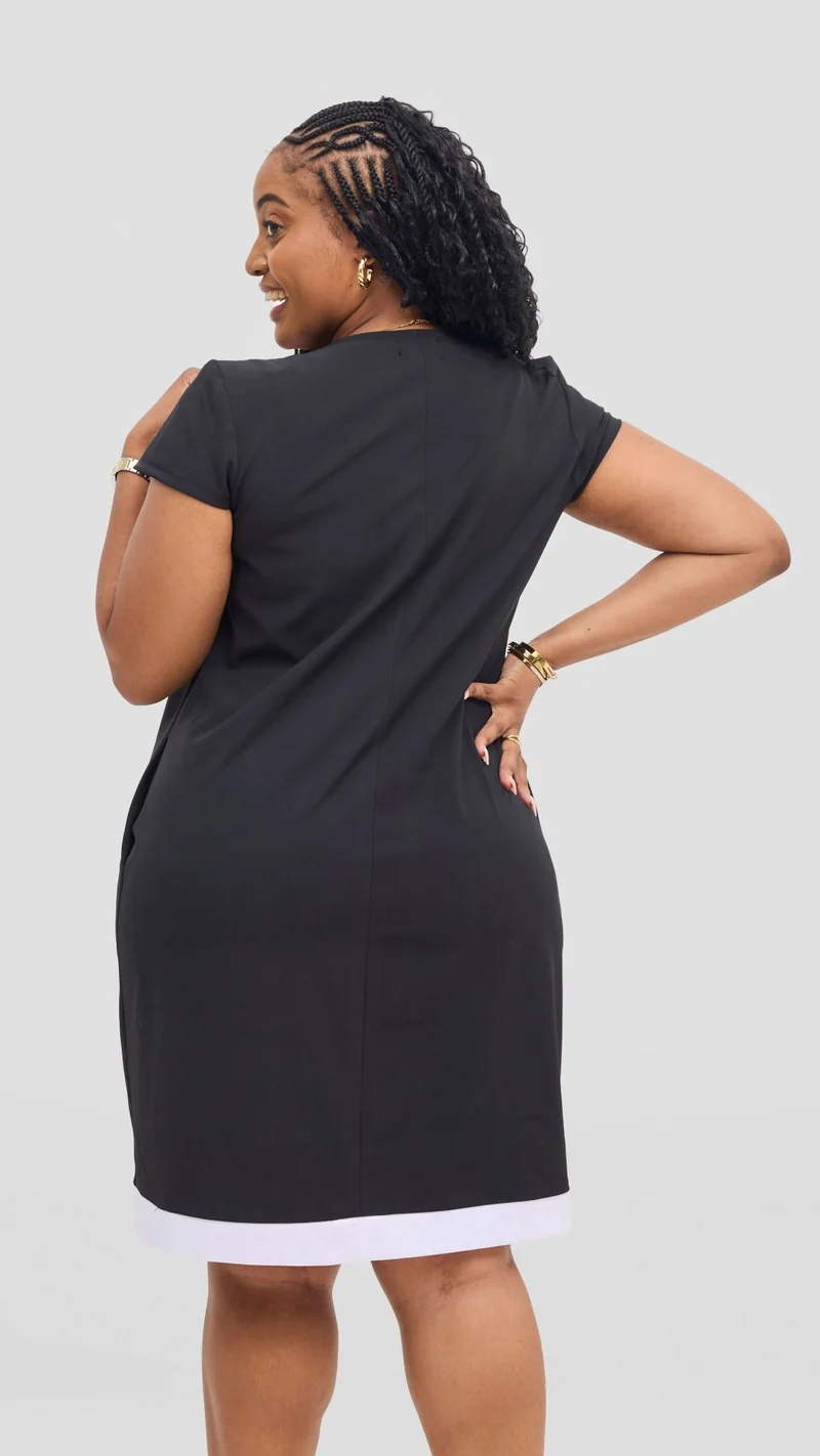 Jolly Fancy Wear Official Shift Dress - Black / White