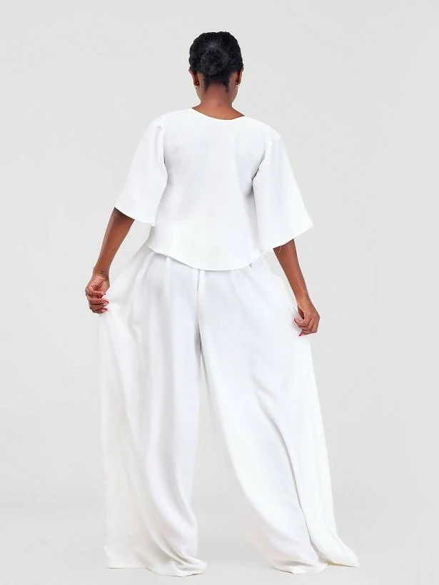 African Yuva Zena Top - White