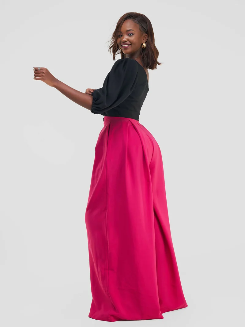 African Yuva Palazzo Pant - Hot Pink