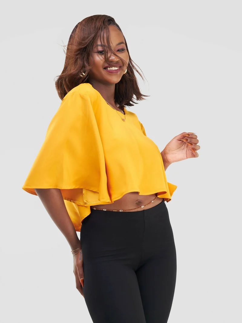 African Yuva Zena Top - Mustard