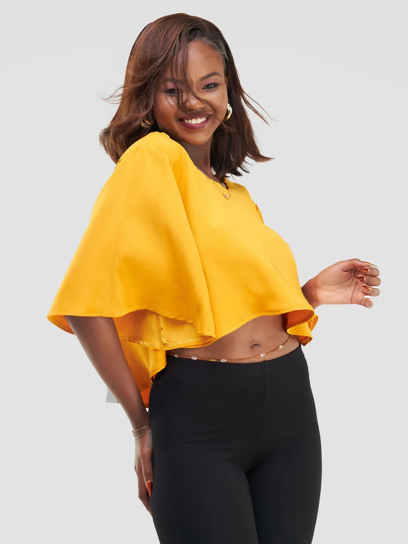 African Yuva Zena Top - Mustard